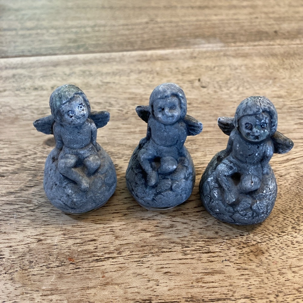 Lot of 3 Mt St Helens Volcanic Ash Angel Figurine